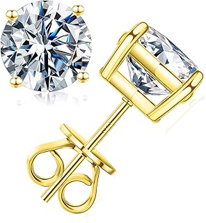 Moissanite Stud Earrings for Women Sterling Silver 925 Earrings Jewelry Engagement Gifts for Women Men