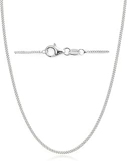Women's 925 Sterling Silver Diamond Cut Chain - Width 1.2 mm - Length 41 | 46 | 51 cm - Made in Italy, Sterling Silver