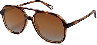 Retro Polarized Aviator Sunglasses Womens Mens Classic 80s 90s Vintage Trendy Square Aviators SJ2174