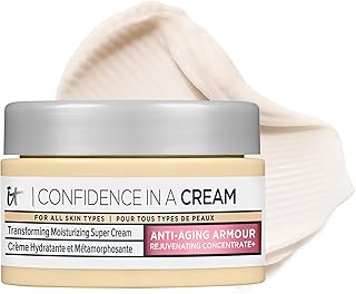 It Cosmetics Confidence in a Cream - Crema Hidratante Facial Antiedad, 48H de Hidratación Facial, Reduce Visiblemente las Líneas de Expresión Finas con Niacinamida y Escualano
