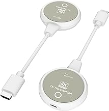 j5create ScreenCast 4K Wireless HDMI Transmitter und Receiver, unterstützt 4K Auflösung und HDCP, kein WiFi erforderlich 30M/100FT Wireless HDMI Extender für TV Streaming, Meeting Streaming (JVAW75)