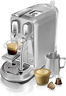 Nespresso Creatista Plus Automatic Pod coffee machine with milk frother wand for Espresso, Cappuccino & Flat White by Sage in Brushed Stainless Steel