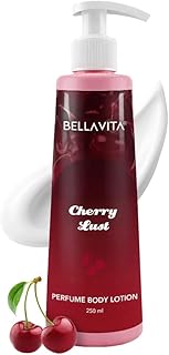 BELLAVITA Cherry Lust | Perfume Body Lotion for Man and Woman | Long-lasting Hydration | Soft & Smooth Skin | Long-lasting Scent | Paraben-free | Infused with Cocoa Butter & Glycerin | 250ml