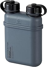 ELECOM NESTOUT Portable Charger, 15000mAh Outdoor Battery Power Bank, 32W USB-C Fast Charging PD, Waterproof IP67, Durable Shockproof, Battery Pack for Smartphone Tablet Hiking Travel Camping - Gray