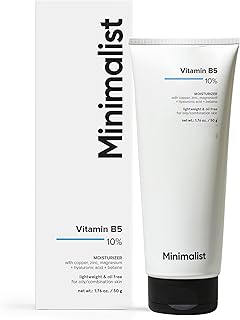 Minimalist 10% Vitamin B5 Face Moisturizer For Acne Prone Skin | Gel Based | Oil-free | Fast Absorbing & Lightweight | Non sticky | Fragrance Free, For Women & Men 1.7 Fl Oz (Pack Of 1)