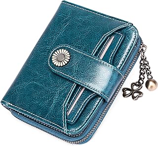 Purses for Women Genuine Leather Small Bifold Compact Womens Wallet with RFID Protection