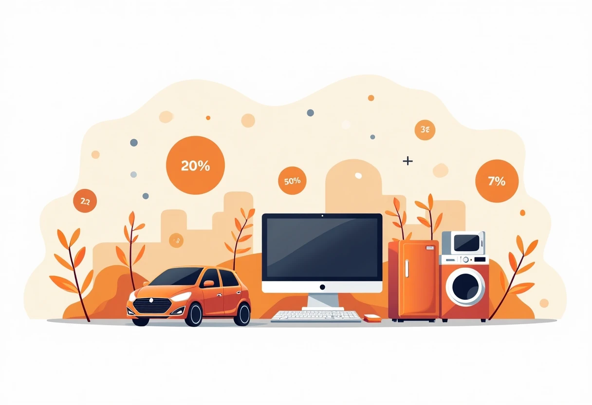Consumer electronics abstract illustration