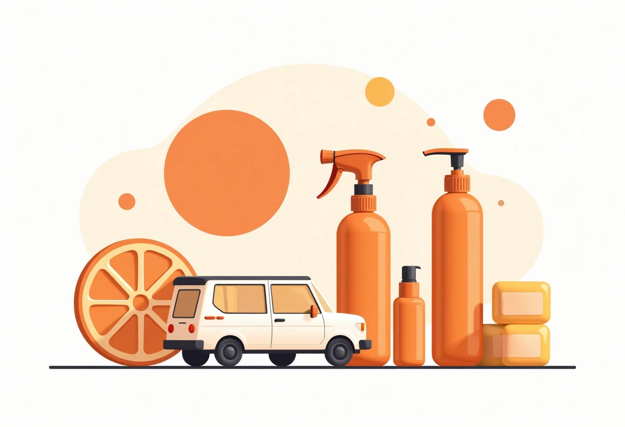 Illustration de produits de soin