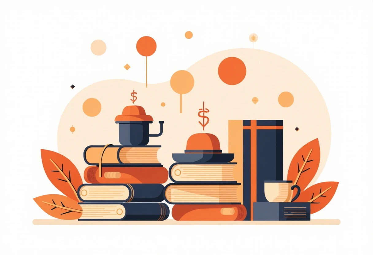 Fashion books with abstract design elements