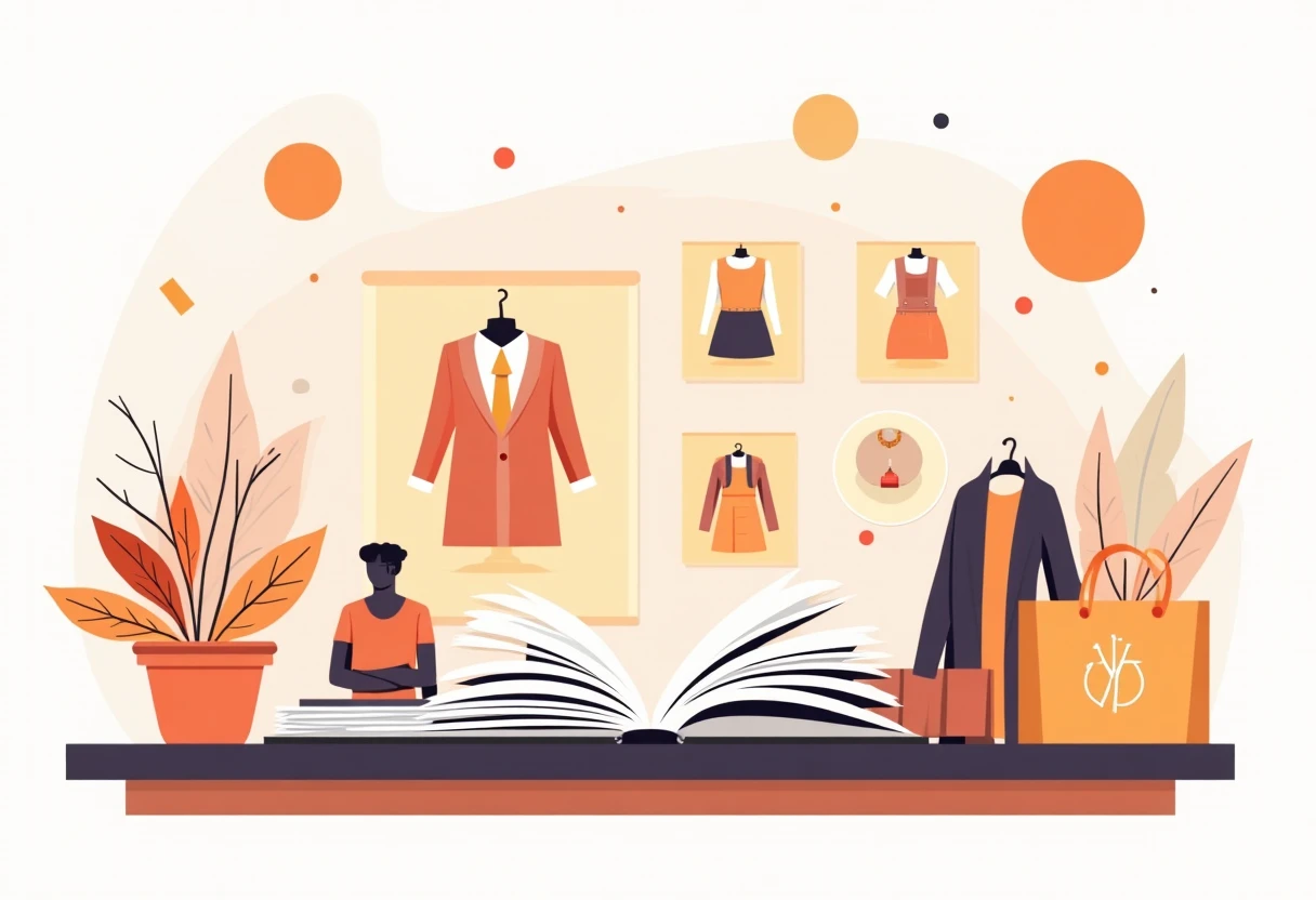 In-depth fashion book display
